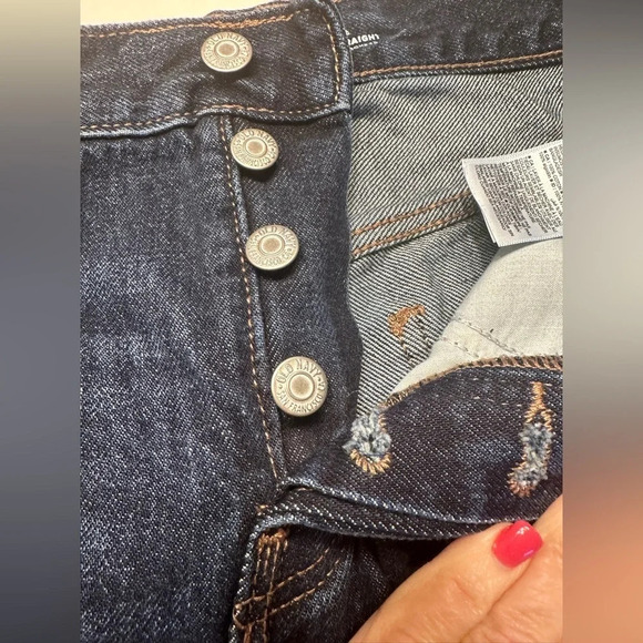Old Navy Slouchy Straight High Rise button front jeans - size 2 Excellent shape - Picture 4 of 8
